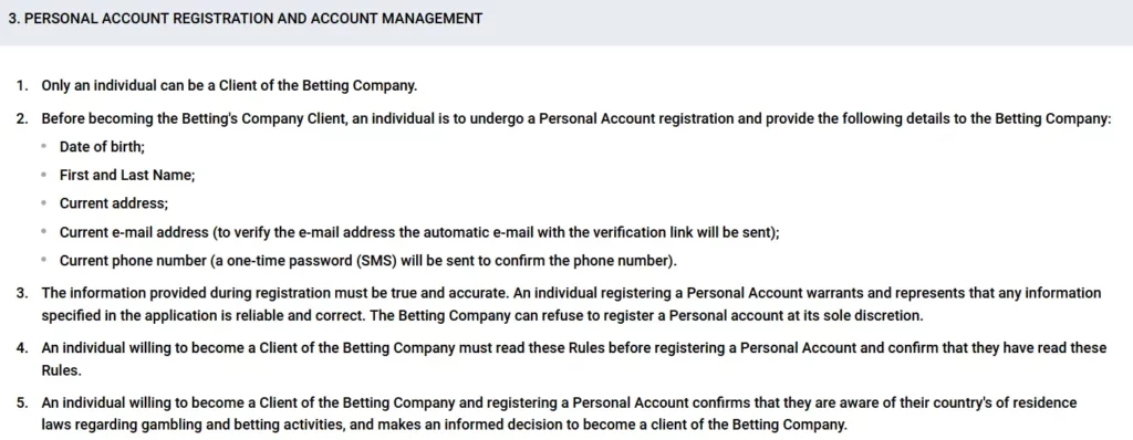 PERSONAL ACCOUNT REGISTRATION AND ACCOUNT MANAGEMENT