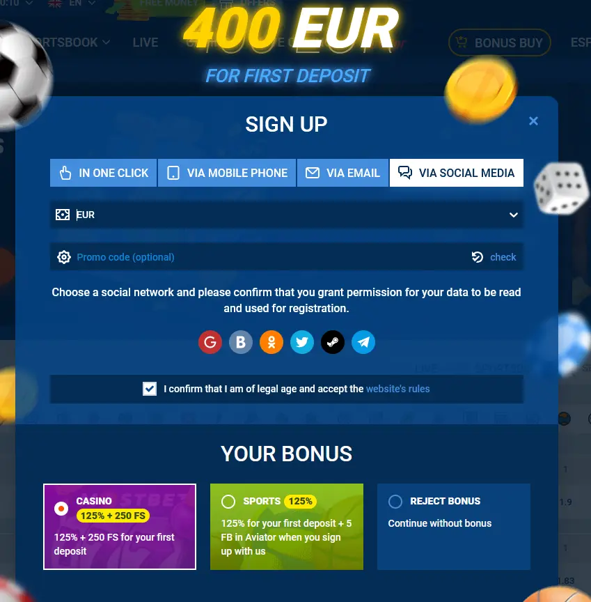 Social Media Registration